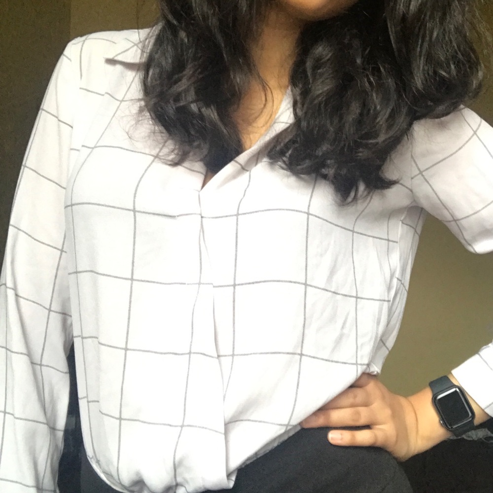 Forever 21 White checks top